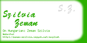 szilvia zeman business card